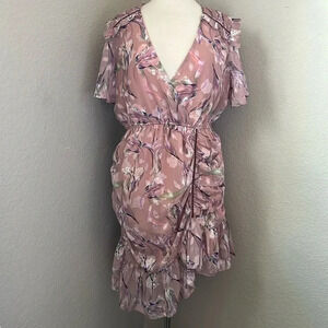 FOXIEDOX blush pink floral dress